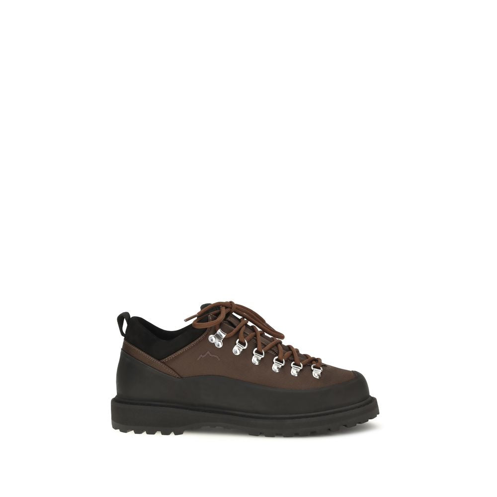 Brown Nylon Athletic Sneakers