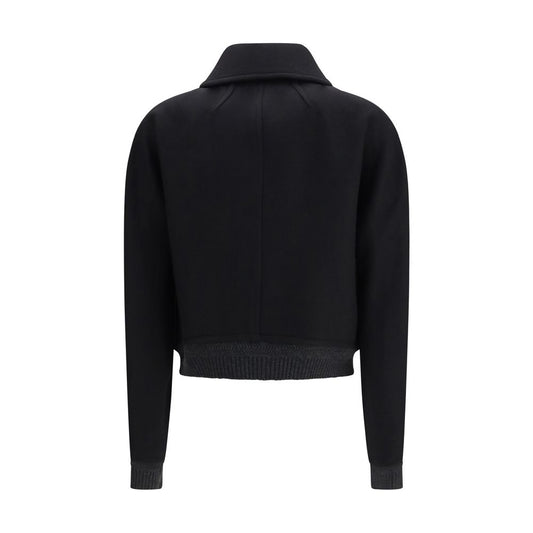Black Wool Oves Aries Bomber