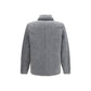 Gray Polyester Full-Length Jacket