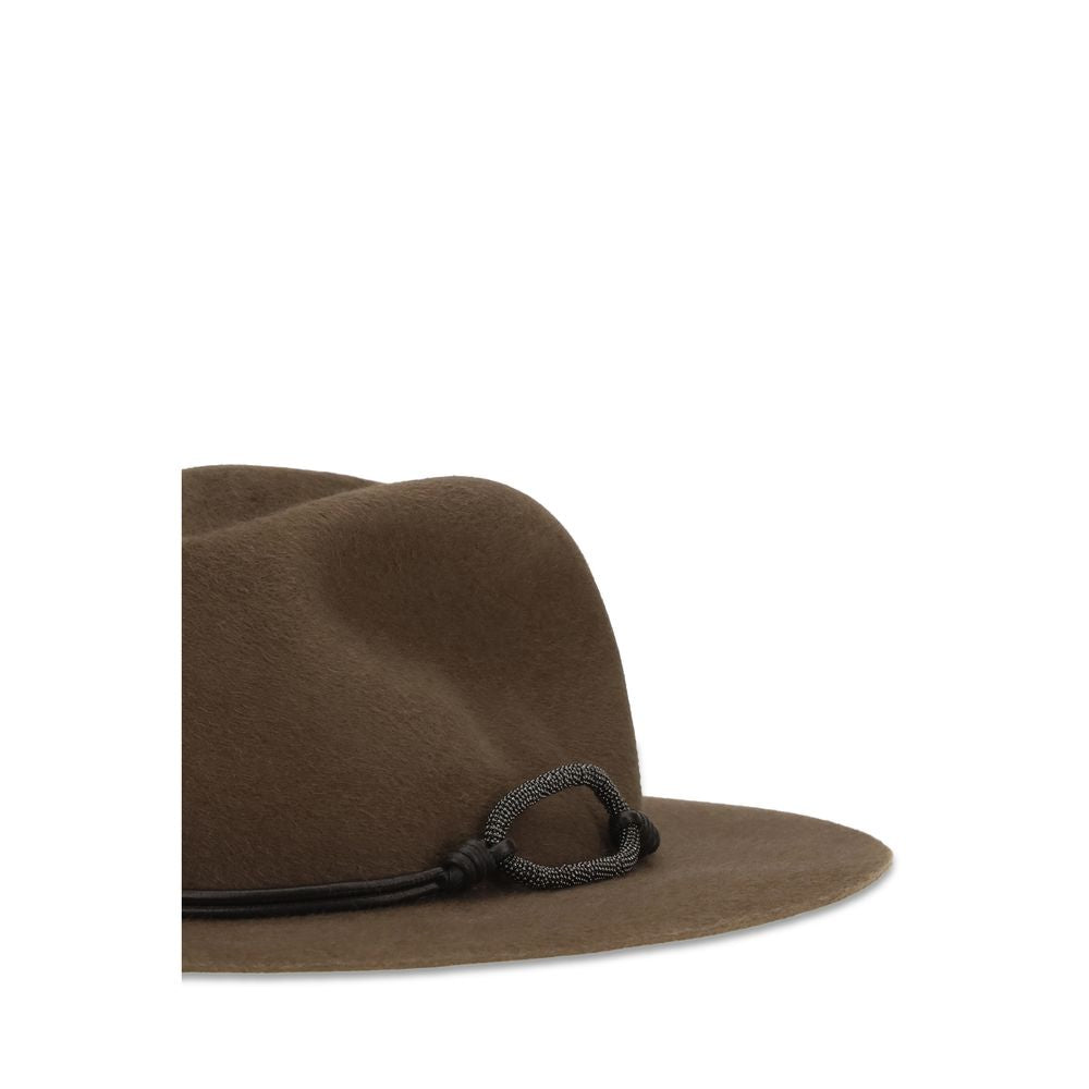 Brown Eco Fabric Fedora