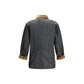 Bicolor Cotton Full-Length Jacket