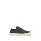 Gray Suede Leather Low Top Sneakers