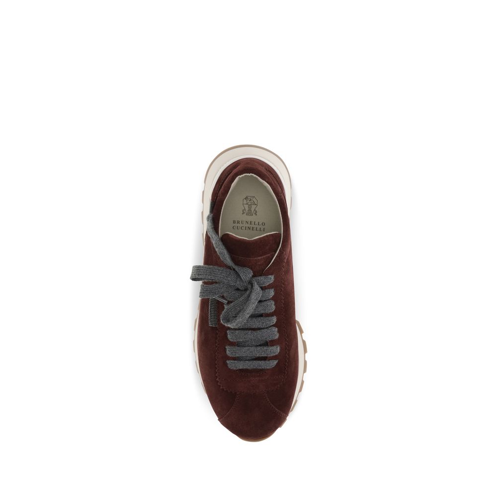 Bordeaux Calf Leather Bos Taurus Athletic Sneakers