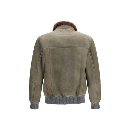 Bicolor Cashmere Bomber