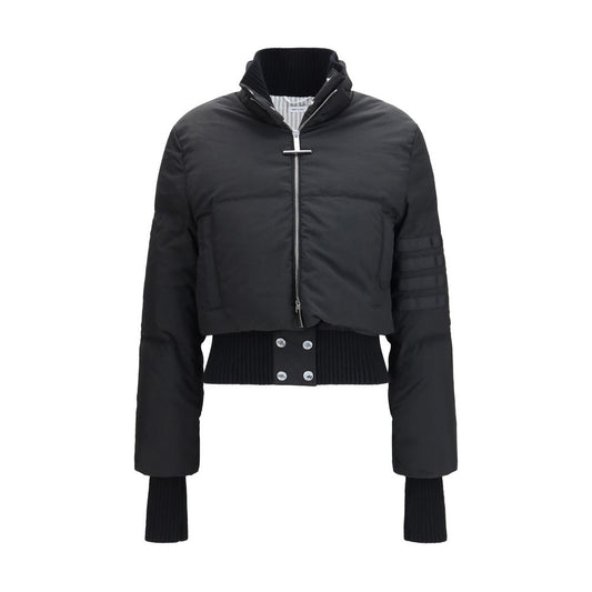 Black Polyamide Full-Length Jacket