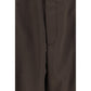 Brown Polyester Casual Pants