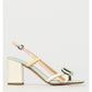 Blue Patent Leather Platform Sandals