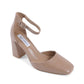 Beige Artificial Leather High Heel Pumps