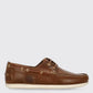 Brown Leather Slip-On Loafers