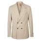 Beige Viscose Men Jacket