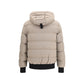Beige Nylon Full-Length Jacket