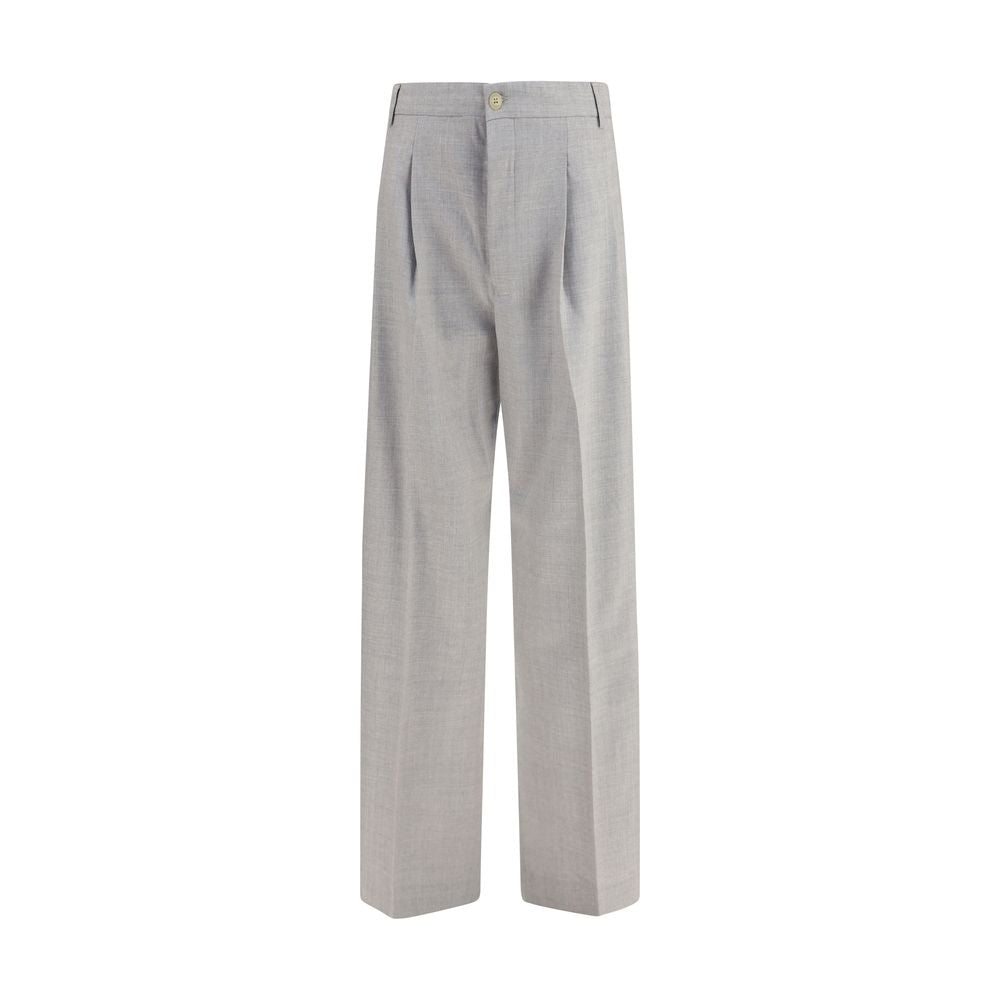Gray Wool Oves Aries Casual Pants