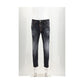 Black Cotton Skinny Jeans