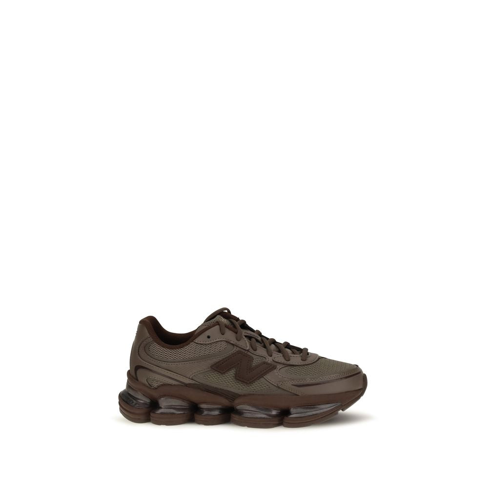 Brown Fabric Athletic Sneakers