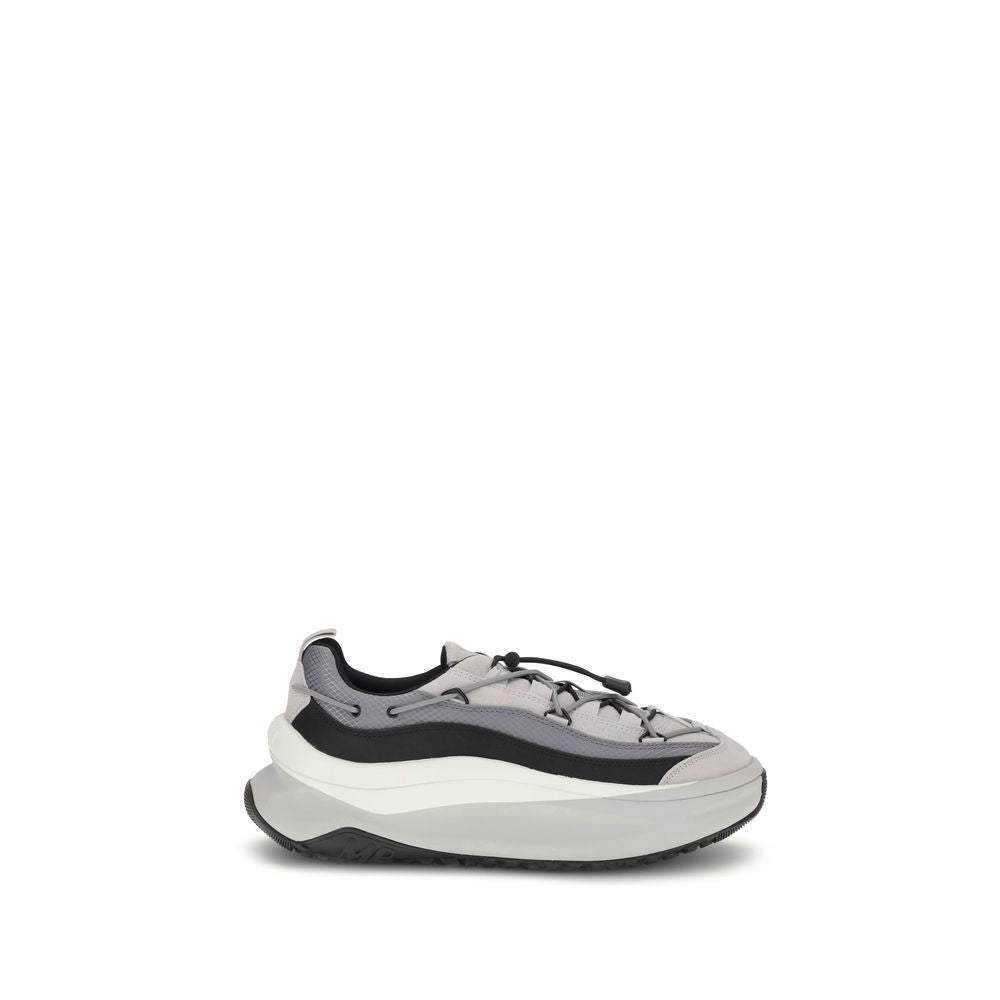Gray Polyester Athletic Sneakers