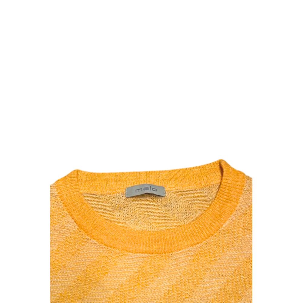 Orange Linen Men Sweater