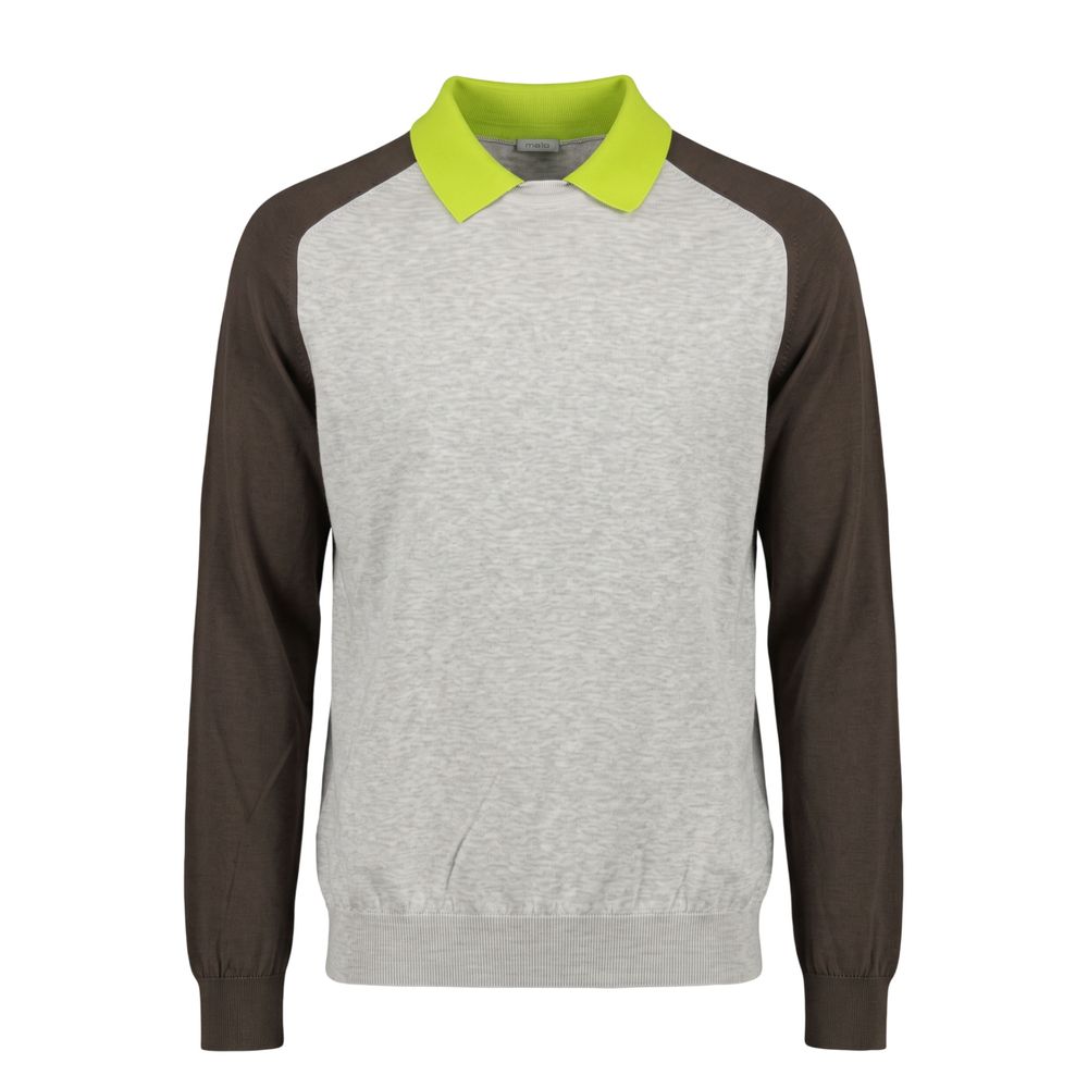 Grey Cotton Men's Sweater