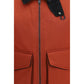 Red Recycled Polyamide Full-Length Jacket