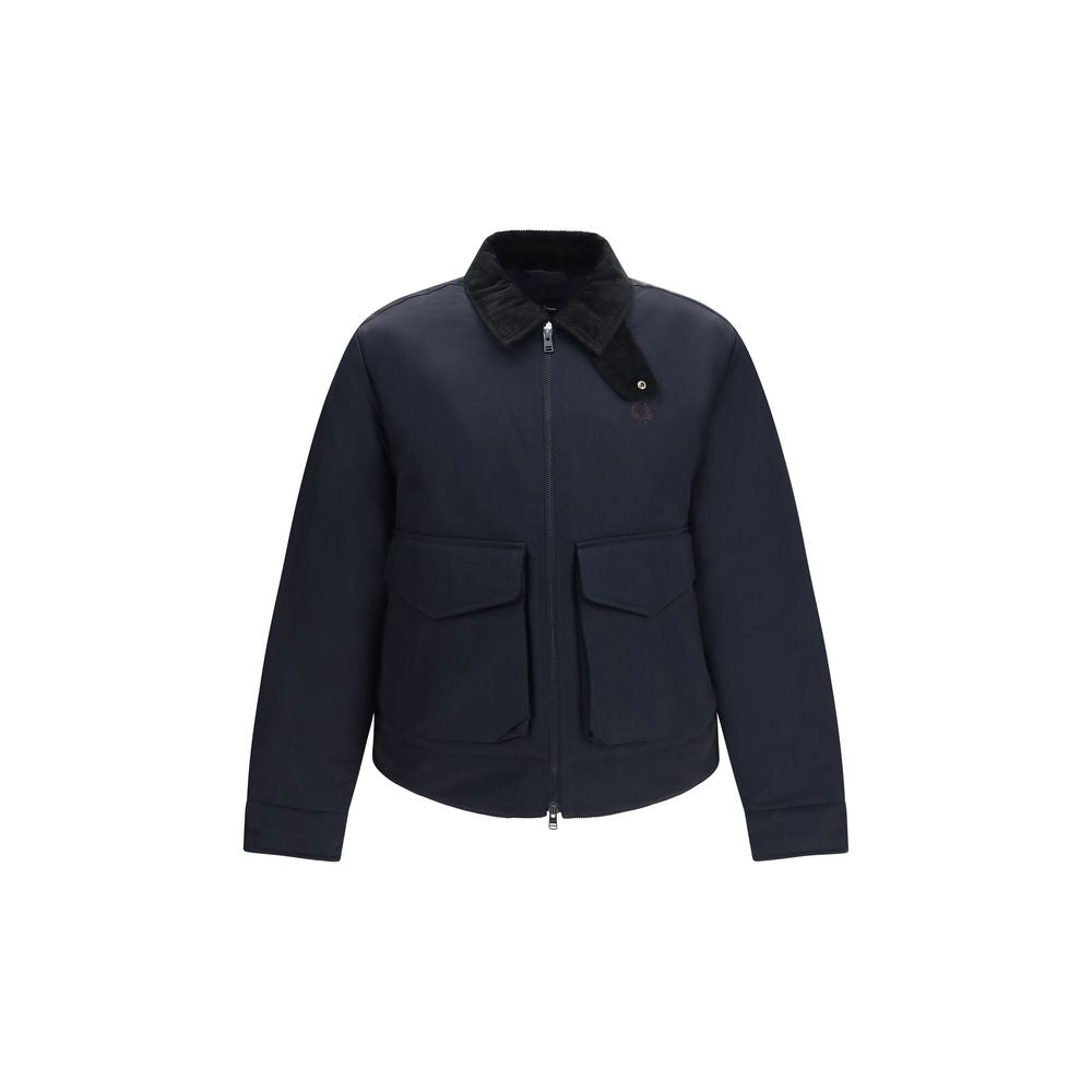 Blue Recycled Polyamide Full-Length Jacket