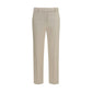 Beige Cotton Dress Pants