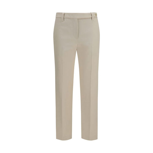 Beige Cotton Dress Pants