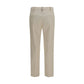 Beige Cotton Dress Pants