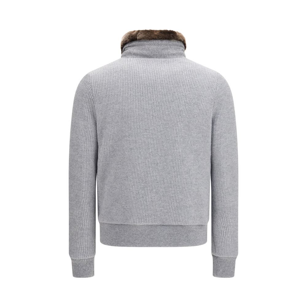 Gray Goose Down Full-Length Jacket