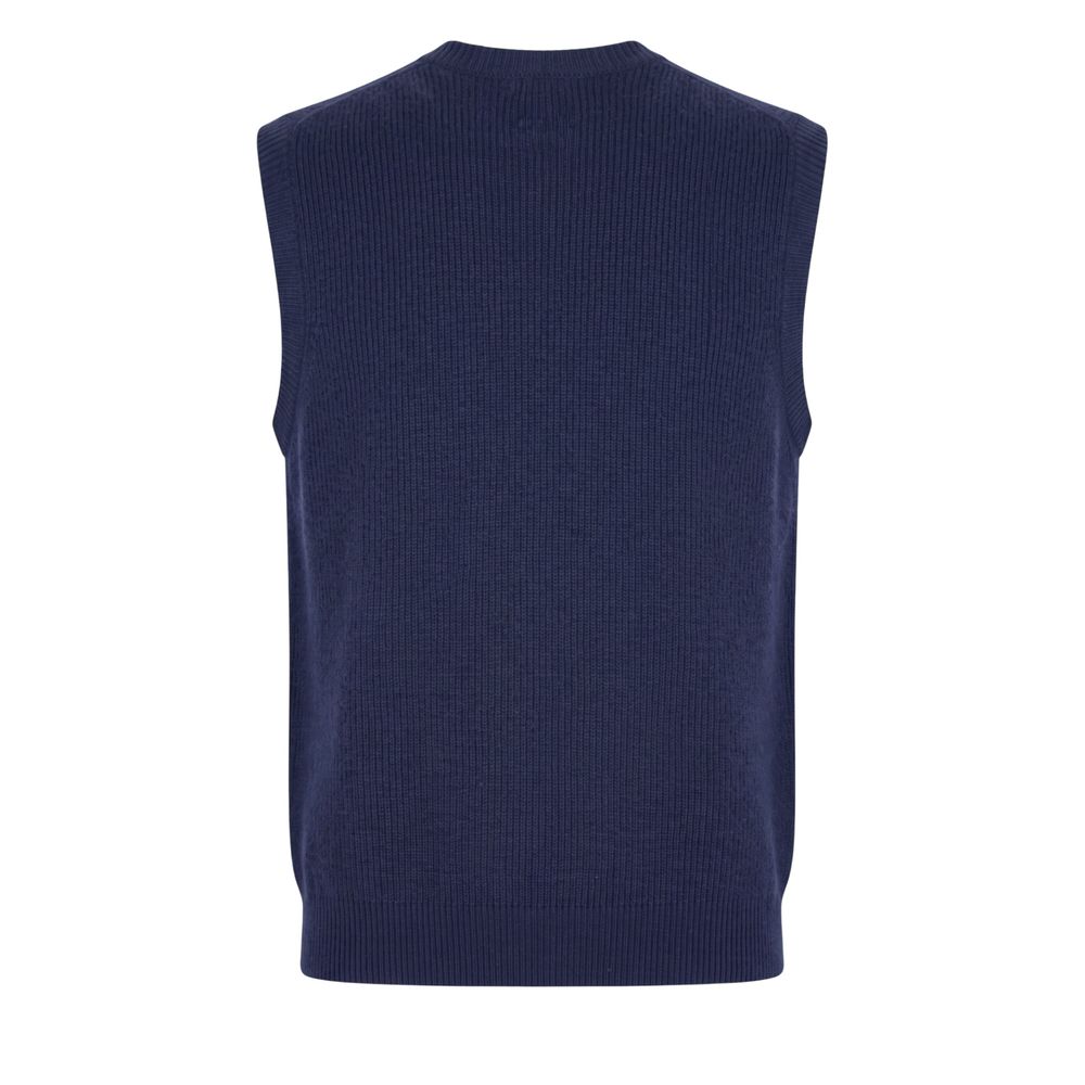 Blue Wool Men's Sweater