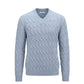Light Blue Wool Men Sweater