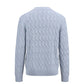 Light Blue Wool Men Sweater