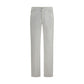 White Cotton Casual Pants