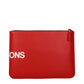 Red Leather Clutch Bag