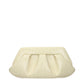 Beige Leather Clutch Bag