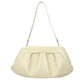Beige Leather Clutch Bag