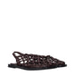 Brown Leather Flat Sandals