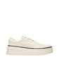 Beige Fabric Platform Sneakers