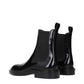 Black Leather Ankle Boots