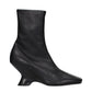 Black Leather Ankle Boots