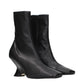Black Leather Ankle Boots