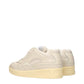 Beige Leather Low Top Sneakers