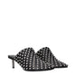 Black Leather Mules