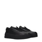 Black Leather Platform Sneakers