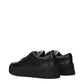 Black Leather Platform Sneakers