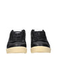 Black Leather Low Top Sneakers
