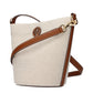 Beige Fabric Crossbody Bag