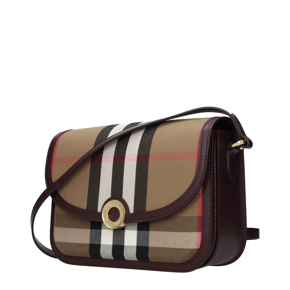 Brown Fabric Crossbody Bag