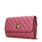 Pink Leather Clutch Bag