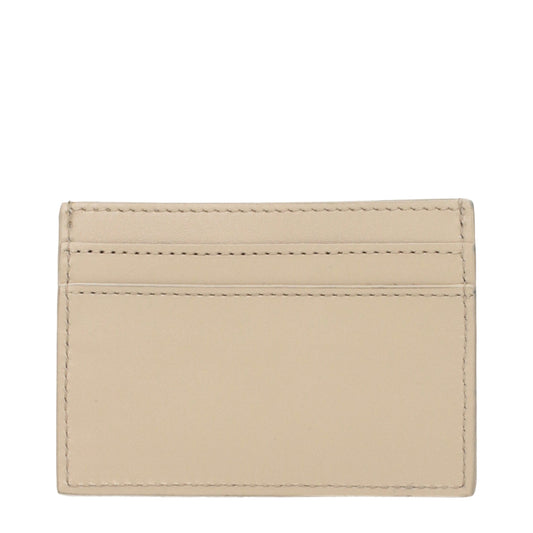 Beige Leather Cardholder