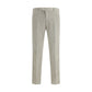 Gray Cotton Casual Pants