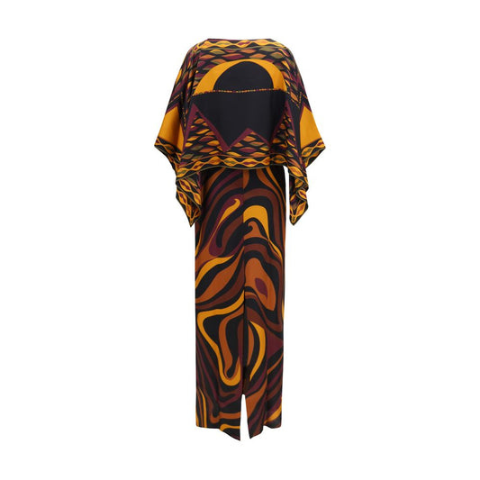 Multicolor Silk Casual Dress